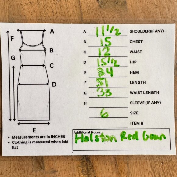 Halston Designer Plunge Neck Red Midi Dress - Picture 9 of 9